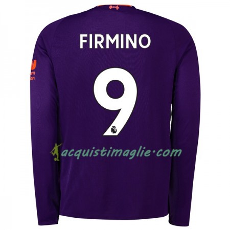 Divisa di Calcio Liverpool Firmino 9 Trasferta 2018/2019 Manica Lunga